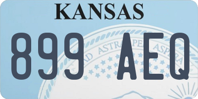 KS license plate 899AEQ