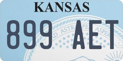 KS license plate 899AET