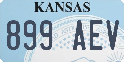 KS license plate 899AEV
