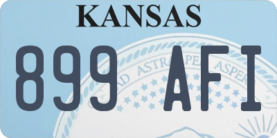 KS license plate 899AFI
