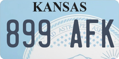 KS license plate 899AFK