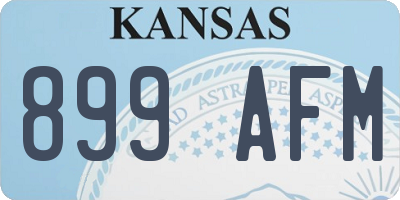 KS license plate 899AFM