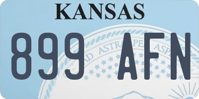 KS license plate 899AFN