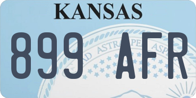 KS license plate 899AFR