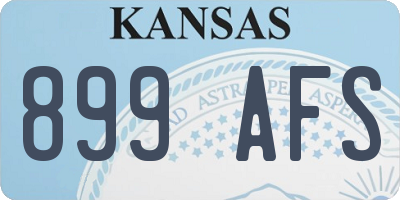 KS license plate 899AFS