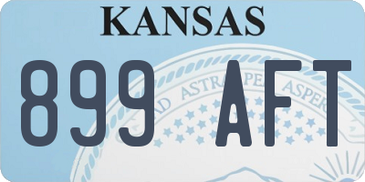 KS license plate 899AFT