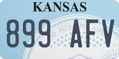 KS license plate 899AFV