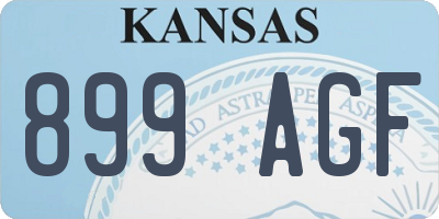 KS license plate 899AGF