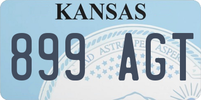 KS license plate 899AGT