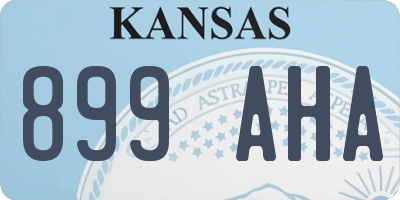 KS license plate 899AHA