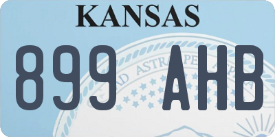 KS license plate 899AHB