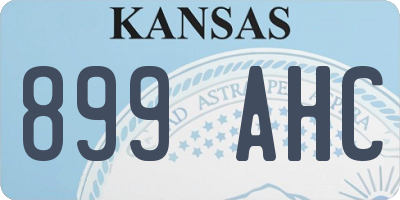 KS license plate 899AHC