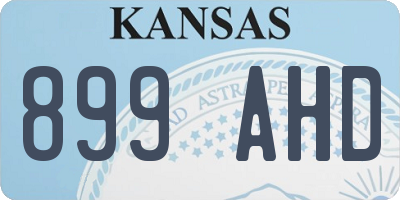 KS license plate 899AHD