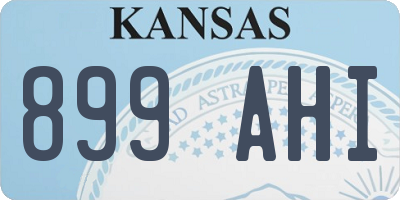 KS license plate 899AHI
