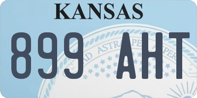KS license plate 899AHT