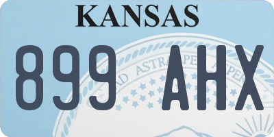 KS license plate 899AHX