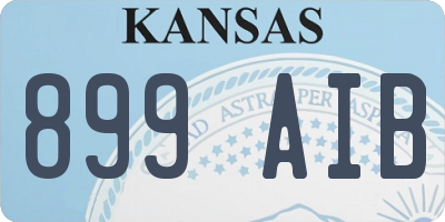 KS license plate 899AIB