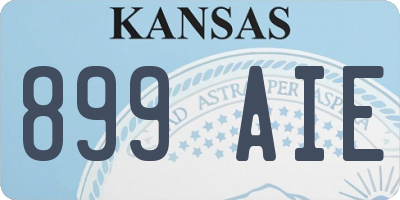 KS license plate 899AIE