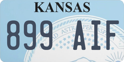 KS license plate 899AIF