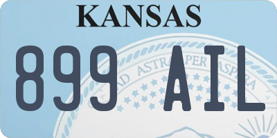 KS license plate 899AIL