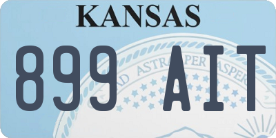 KS license plate 899AIT