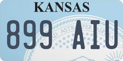 KS license plate 899AIU