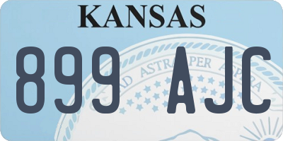KS license plate 899AJC