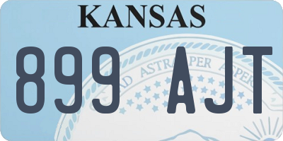 KS license plate 899AJT