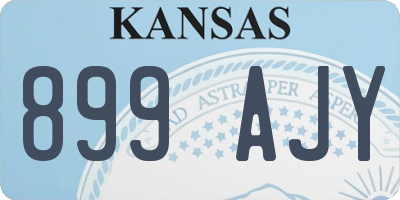 KS license plate 899AJY
