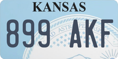 KS license plate 899AKF