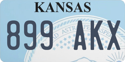 KS license plate 899AKX