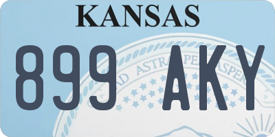 KS license plate 899AKY