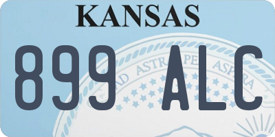 KS license plate 899ALC