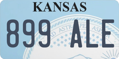 KS license plate 899ALE