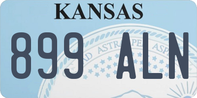 KS license plate 899ALN