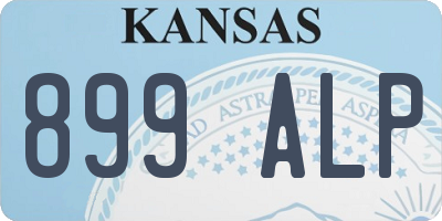 KS license plate 899ALP