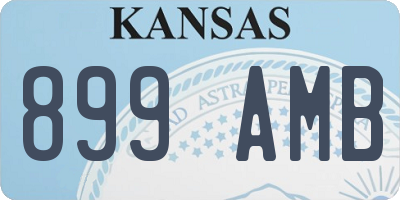 KS license plate 899AMB