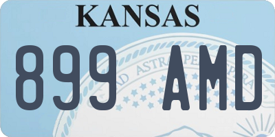 KS license plate 899AMD