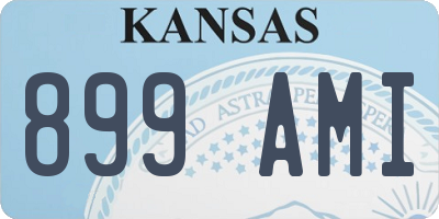 KS license plate 899AMI