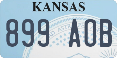 KS license plate 899AOB