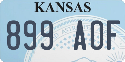 KS license plate 899AOF