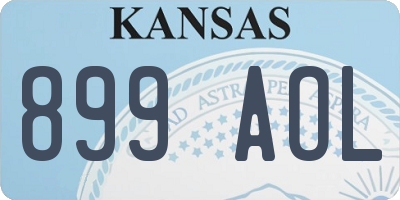 KS license plate 899AOL