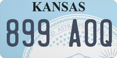 KS license plate 899AOQ