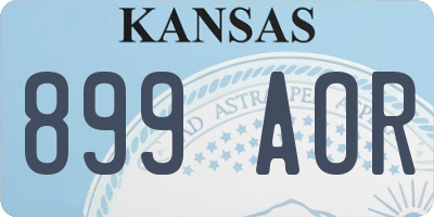 KS license plate 899AOR