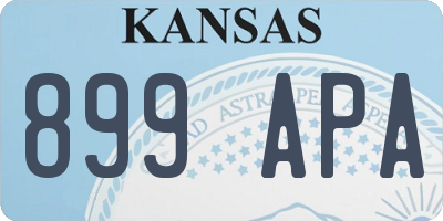 KS license plate 899APA