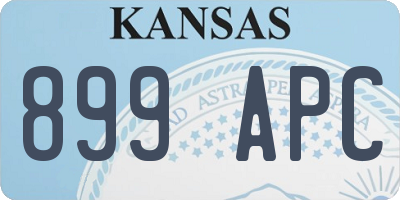 KS license plate 899APC