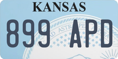 KS license plate 899APD