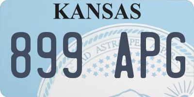 KS license plate 899APG