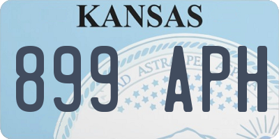 KS license plate 899APH