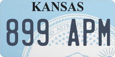 KS license plate 899APM